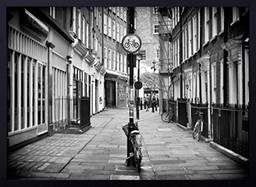 Quadro Rua Meard Street em Soho Londres Decore Pronto Preto/ Branco 74x54 cm