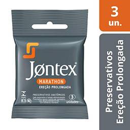 Conjunto de 3 Preservativos Lubrificados Marathon, Jontex