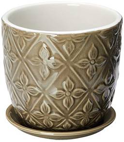 Florian Vaso 15cm Ceramica Marrom Cn C/prato Home & Co Único