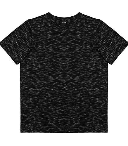 Camiseta Manga Curta Mesclada, Rovitex, Masculino, Preto, G