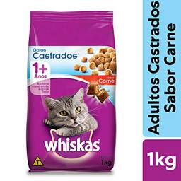 Ração Para Gatos Whiskas Carne Adultos Castrados 1kg