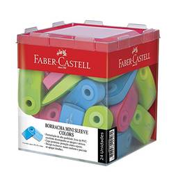 Borracha Mini Sleeve 3 Cores Sortidas 24 Unidades, Faber-Castell