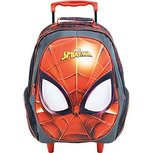Mala Escolar com Rodas 16, Marvel Homem Aranha, 8640, Vermelha