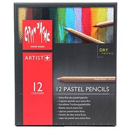 Lápis Pastel Seco Caran D’Ache 12 Cores, Caran D'Ache, 788312, 12 Cores