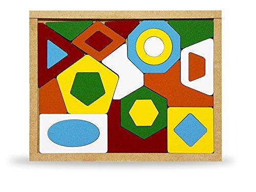 Carlu Brinquedos - Geométrico Quebra-Cabeça da 24 Peças, 4+ Anos, Multicor, 1630
