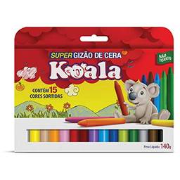 Lápis de Cera Gizão, Koala, Delta, 0009, 6 Pacotes x 15 Cores