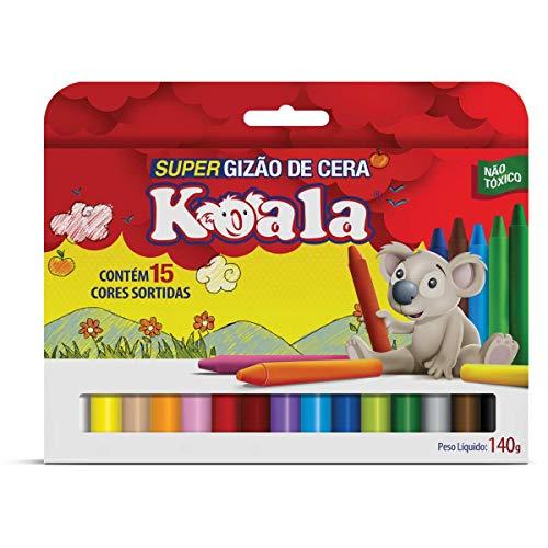 Lápis de Cera Gizão, Koala, Delta, 0009, 6 Pacotes x 15 Cores