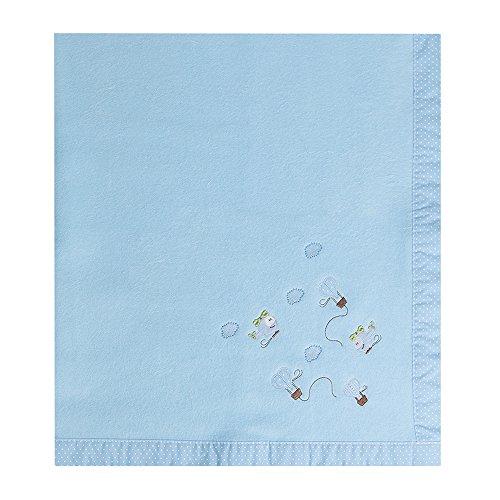 Cobertor Bordados, Papi Textil, Azul, 1. 10Mx90Cm