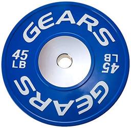Anilha De Aço Competition 45 Lb Azul Gears