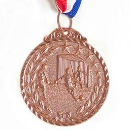 Medalha Ax Esportes 50Mm Futebol Star Alto Relevo Bronzeada - Y227B