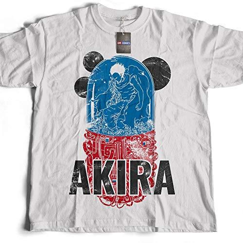 Camiseta masculina Akira Anime Anos 80 Camisa branca tamanho:P;cor:branco