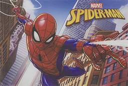 Tapete Linha Digital Marvel Spider Man Em Ação 40 X 60 Cm Jolitex Vermelho Médio