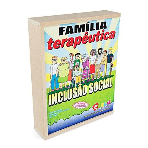 Família Terapêutica Inclusão Social 10 Personagens Caixa MDF Carlu Brinquedos