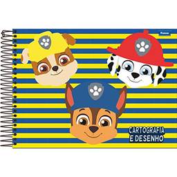 Caderno Desenho Milimetrado Patrulha Canina, Capas Sortidas, Pacote com 5 Cadernos, Foroni