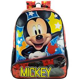 Mochila Escolar 16, Mickey Mouse, 8962, Vermelho
