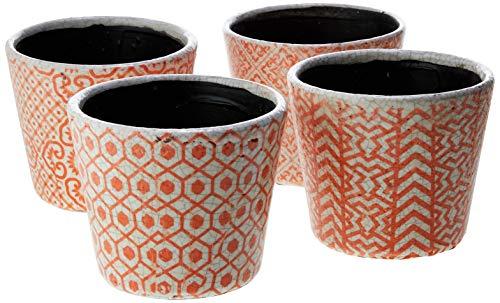 Small Cachepô 12cm Ceramica Bra/laran 4pcs Cn Home & Co Único