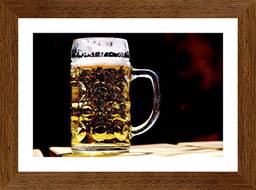 Quadro de Bebidas Caneco de Chopp Beer Decore Pronto Multicor 35x26cm