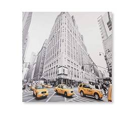 Quadro Canvas New York Taxi Etna Amarelo/branco