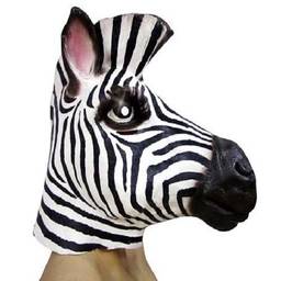 Mascara Zebra Sulamericana Fantasias Branco/Preto Único