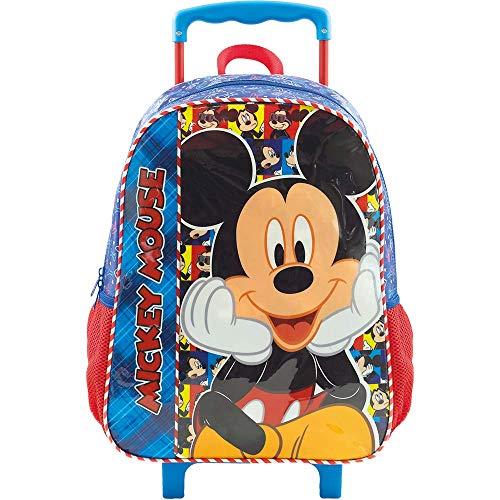 Mala Escolar com Rodinhas 16, Mickey Mouse, 8950, Azul