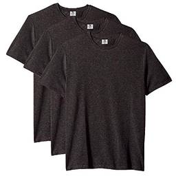 Kit com 3 Camiseta Masculina Básica Algodão Premium (Chumbo, GG)