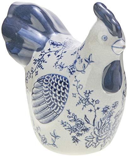 Pequim Galinha 16cm Ceramica Bran/azul Cn Home & Co Único