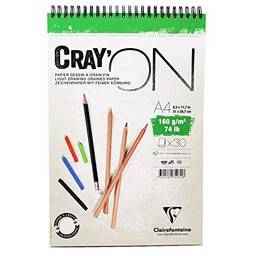 CLAIREFONTAINE Caderno Cray’On 160g/m² A3, Branco