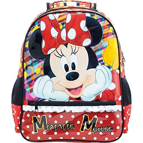 Mochila Escolar 16, Minnie Mouse, 8922, Vermelho