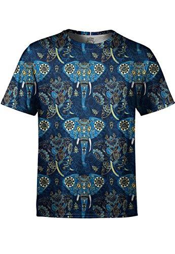 Camiseta Estampada Over Fame Elefante Indiano Azul