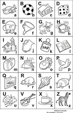 Carimbo Alfabeto Ilustrado Carlu Brinquedos