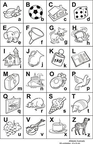 Carimbo Alfabeto Ilustrado Carlu Brinquedos