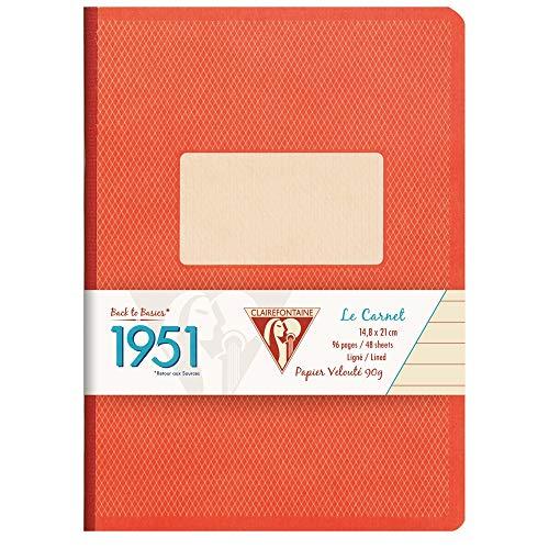CLAIREFONTAINE Caderno com Pauta 1951 A5 Red, Vermelho