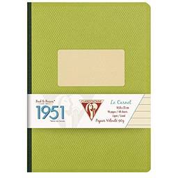 CLAIREFONTAINE Caderno com Pauta 1951 A5 Green, Verde