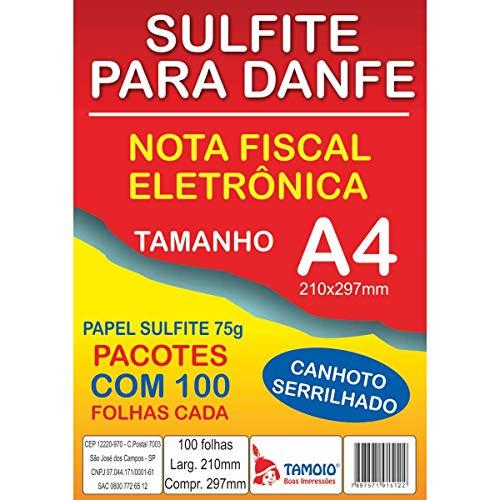 Papel Sulfite A4 Danfe C/Serrilha 25pctx100 Folhas - Caixa com 01 Unidade Tamoio, Multicor