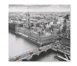 Quadro Canvas Londres Ponte Etna Vermelho/branco