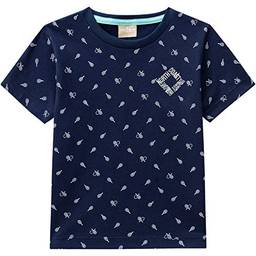 Camiseta Manga Curta, Meninos, Milon, Azul, 8