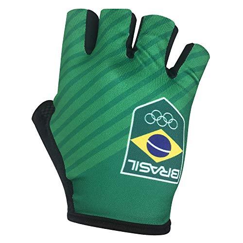 Barbedo Sports, Luva Time Brasil, Preta/ Detalhes/ Verde, Tamanho GG