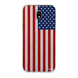 Capa Personalizada Bandeira EUA, Husky para Galaxy J5 Pro (2017), Capa Protetora para Celular, Colorido