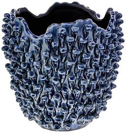 Scott Vaso 21 * 20cm Ceramica Azul Cn Home & Co Único