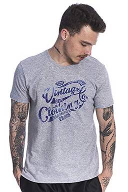 Camiseta Vintage, Long Island, Masculino, Cinza, G
