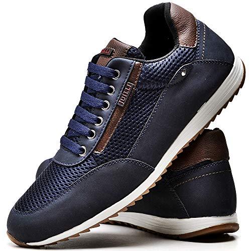 Sapatênis Sapato Casual Masculino Com Cadarço JUILLI R1100DB Tamanho:40;cor:Azul;gênero:Masculino