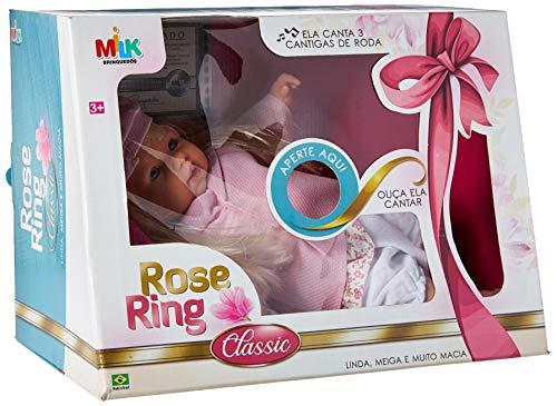 Boneca Com Mecanismo Rose Ring Classic Canta 43cm Milk Multicor
