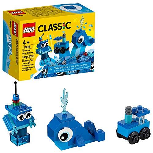 LEGO Classic Peças azuis criativas 11006 Conjunto inicial para crianças (52 peças)