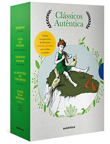 Caixa Clássicos Autêntica - Vol. 2 - (Texto integral - Clássicos Autêntica): Peter Pan; A ilha do tesouro; Viagens de Gulliver; As aventuras de Tom Sawyer; As mais belas histórias Vol. 2