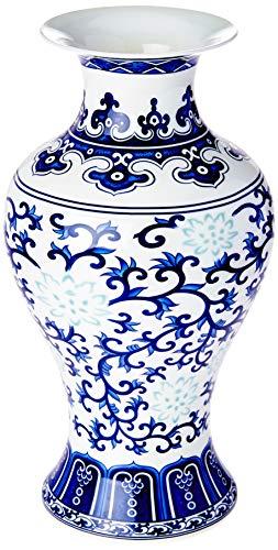 Aline Vaso 24cm Ceramica Bran/azul Cn Gs Internacional Único