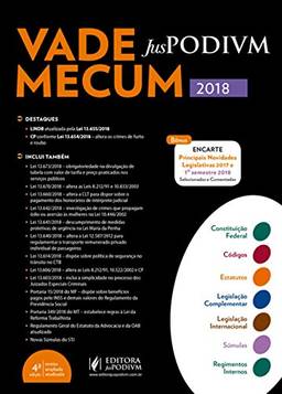 Vade Mecum Juspodivm 2018: Atualizado Até 25/06/2018