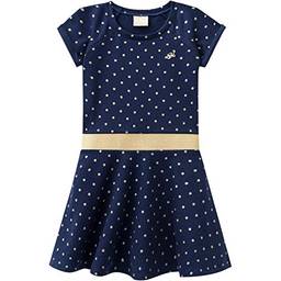 Vestido Infantil para Meninas, Milon, Azul, 12