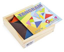 Carlu Brinquedos - Tangram Jogo Educativo, 4+ Anos, 70 Peças, Multicolorido, 1089