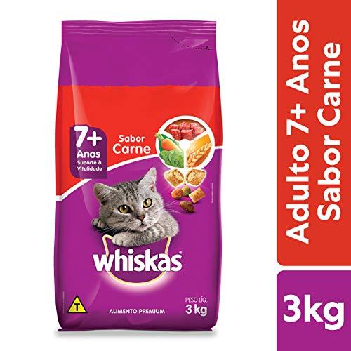 Ração Para Gatos Whiskas Carne Adultos Sênior 7+ Anos 3kg