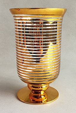 Vaso Decorativo Bella Tavola Dourado 12 X 20,3 Cm